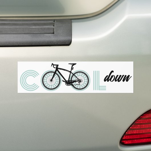 Leuk Eenvoudig Modern Koel Down Fiets Vriendelijk Bumpersticker (Op auto)