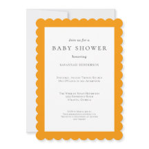 Leuk Eenvoudig Oranje Baby shower