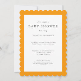Leuk Eenvoudig Oranje Baby shower Kaart