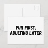 Leuk eerst volwassen later briefkaart (Voorkant / Achterkant)
