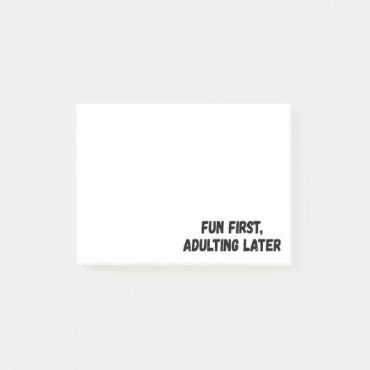 Leuk eerst volwassen later post-it® notes (Voorkant)