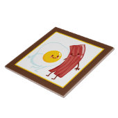 Leuk ei spek decor tegeltje (Zijkant)