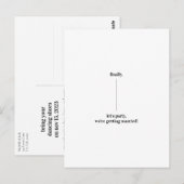 Leuk eigenzinnig ontwerp Sla de datum bruiloft upd Briefkaart (Voorkant / Achterkant)