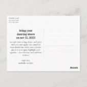 Leuk eigenzinnig ontwerp Sla de datum bruiloft upd Briefkaart (Achterkant)