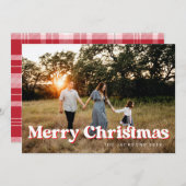 Leuk eigenzinnig vrolijk kerstontwerp feestdagenkaart (Voorkant / Achterkant)