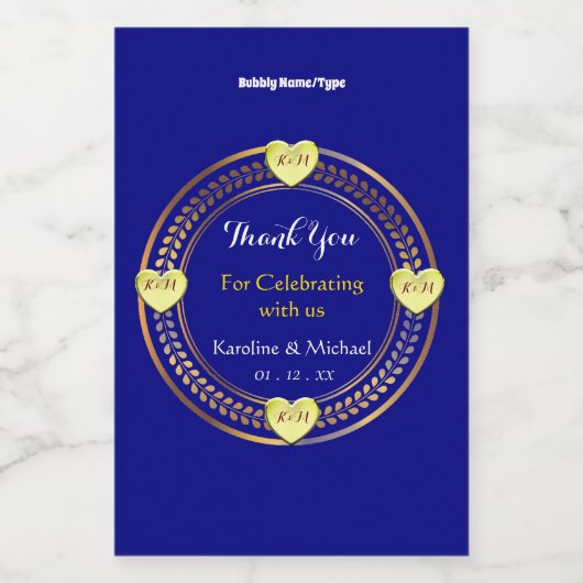 Leuk Elegant Bruiloft Feest Evenement Mini Wijn Etiket (Enkel label)