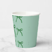 Leuk elegant groen lint patroon papieren bekers (Links)