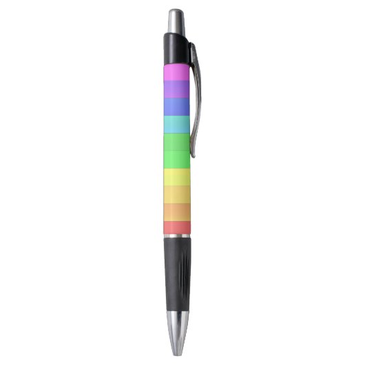  Leuk Elegant Kleurrijke Regenboog Strepen Pen (Achterkant (Verticaal))