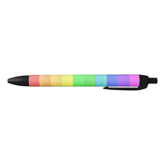  Leuk Elegant Kleurrijke Regenboog Strepen Zwarte Inkt Pen (Bodem)
