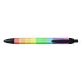  Leuk Elegant Kleurrijke Regenboog Strepen Zwarte Inkt Pen (Achterkant)