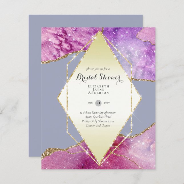 Leuk Elegante, Glitterende BUDGET Bruidsfeestje (Voorkant / Achterkant)