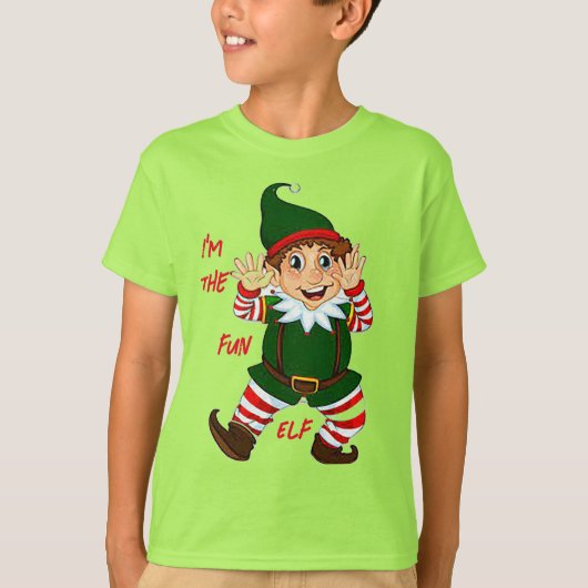 Leuk Elf Basic Kind's Holiday Unisex T-shirt (Voorkant)