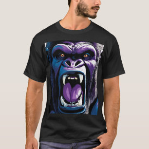 Leuk en avontuurlijk "Wild Monkey" T-shirt ontwerp