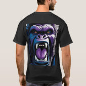 Leuk en avontuurlijk "Wild Monkey" T-shirt ontwerp (Achterkant)