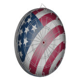 Leuk en cool Wereldbol van Patriotic American Flag Dartbord (Voorkant Links)