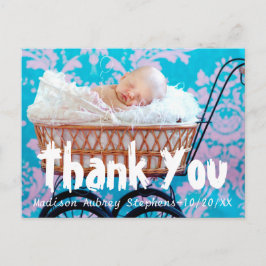 Leuk en eenvoudig Dank u Baby shower Briefkaart