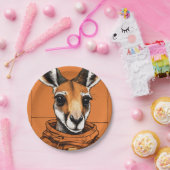 "Leuk en eenvoudig kangoeroe print ontwerp voor pa Papieren Bordje (Feest)