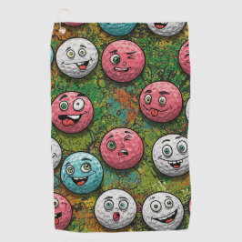 Leuk en eigenzinnig golfballen ontwerp golfhanddoek