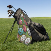 Leuk en eigenzinnig golfballen ontwerp golfhanddoek (Groen)
