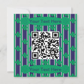 Leuk en Fancy 4 Leaf Clover QR Code Kaart (Voorkant)