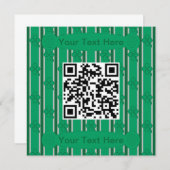 Leuk en Fancy 4 Leaf Clover QR Code Kaart (Voorkant / Achterkant)