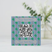 Leuk en Fancy 4 Leaf Clover QR Code Kaart (Staand voorkant)
