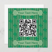 Leuk en Fancy 4 Leaf Clover QR Code Kaart (Voorkant / Achterkant)