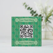 Leuk en Fancy 4 Leaf Clover QR Code Kaart (Staand voorkant)