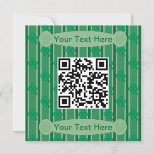 Leuk en Fancy 4 Leaf Clover QR Code Kaart