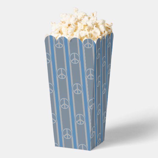 Leuk en Fancy Blauw Grijs Vredesbord Popcorn Bedankdoosjes (Popped)