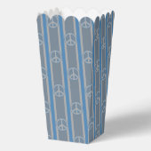 Leuk en Fancy Blauw Grijs Vredesbord Popcorn Bedankdoosjes (Voorkant)