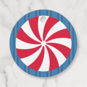 Leuk en Fancy Blauw Kerst Peppermint Snoep Bedankjes Labels (Achterkant)