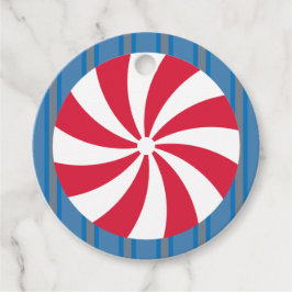 Leuk en Fancy Blauw Kerst Peppermint Snoep Bedankjes Labels