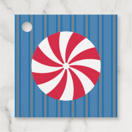 Leuk en Fancy Blauw Kerst Peppermint Snoep Bedankjes Labels