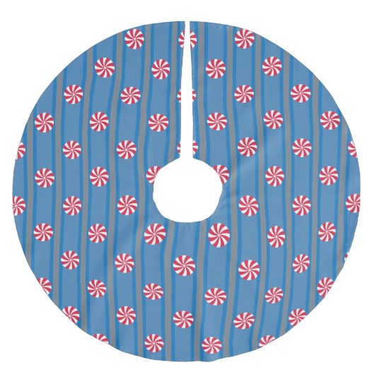 Leuk en Fancy Blauw Kerst Peppermint Snoep Kerstboom Rok (Voorkant)