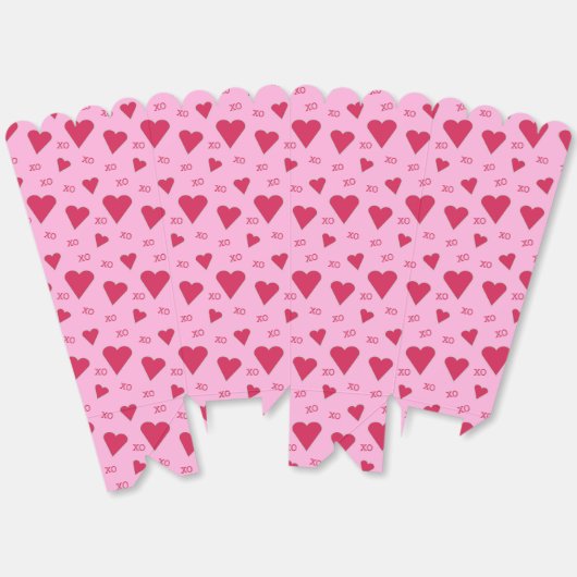 Leuk en Fancy hart Popcorn Bedankdoosjes (Ongevouwen)