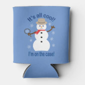 Leuk en Fancy Het is allemaal Cool Snowman Detecti Blikjeskoeler (Voorkant)