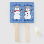 Leuk en Fancy Het is allemaal Cool Snowman Detecti Handwaaier (Voorkant en achterkant)