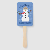 Leuk en Fancy Het is allemaal Cool Snowman Detecti Handwaaier (Achterkant)