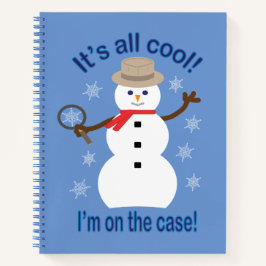 Leuk en Fancy Het is allemaal Cool Snowman Detecti Notitieboek
