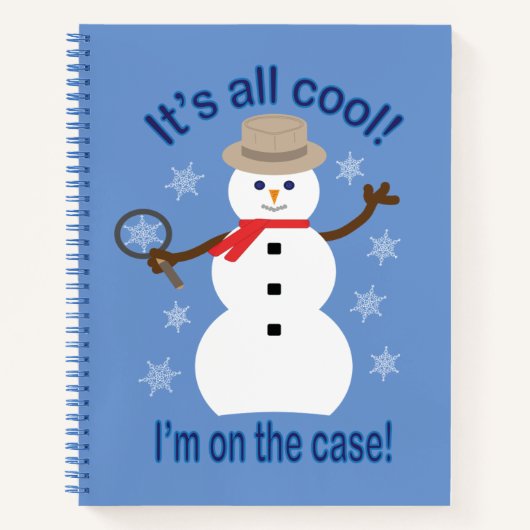 Leuk en Fancy Het is allemaal Cool Snowman Detecti Notitieboek (Voorkant)