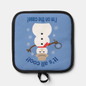 Leuk en Fancy Het is allemaal Cool Snowman Detecti Pannenlap (Voorkant)