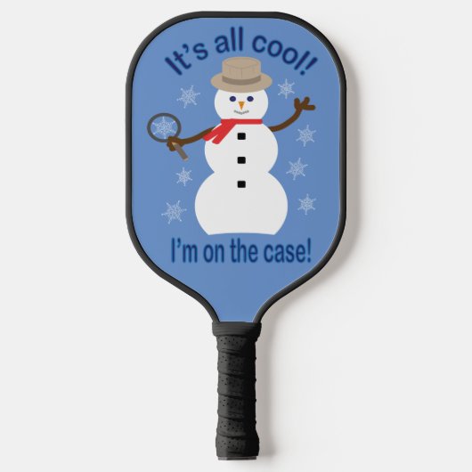 Leuk en Fancy Het is allemaal Cool Snowman Detecti Pickleball Paddle (Voorkant)