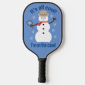 Leuk en Fancy Het is allemaal Cool Snowman Detecti Pickleball Paddle (Achterkant)