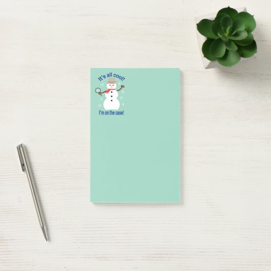 Leuk en Fancy Het is allemaal Cool Snowman Detecti Post-it® Notes (Kantoor)
