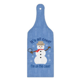 Leuk en Fancy Het is allemaal Cool Snowman Detecti Snijplank