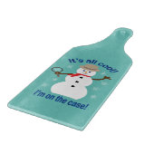 Leuk en Fancy Het is allemaal Cool Snowman Detecti Snijplank (Hoek)