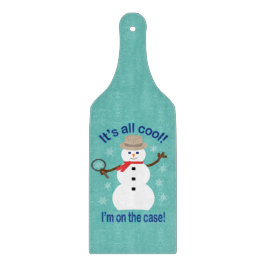 Leuk en Fancy Het is allemaal Cool Snowman Detecti Snijplank