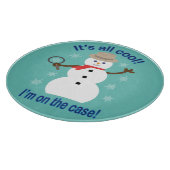 Leuk en Fancy Het is allemaal Cool Snowman Detecti Snijplank (Hoek)