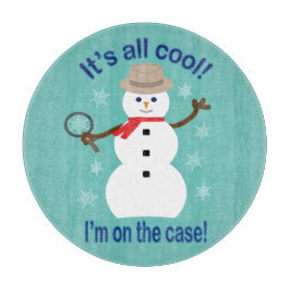 Leuk en Fancy Het is allemaal Cool Snowman Detecti Snijplank